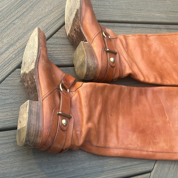 Coach Natale Harness Genuine Leather Riding Boots Size 39 - Picture 3 of 9